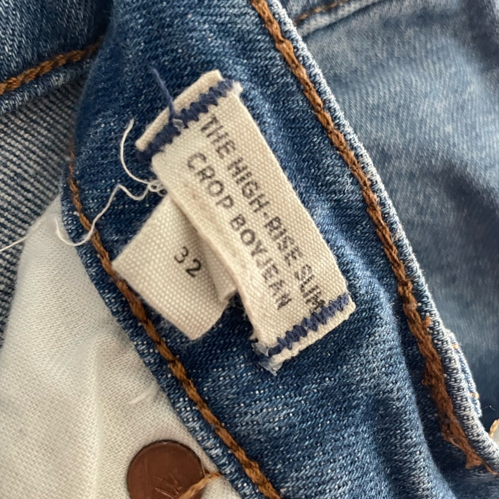 Madewell High Rise Slim Crop Boy Jean - Picture 7 of 9